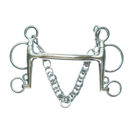 Jacks Imports Stainless Steel Mullen Mouth Pelham Bit 5" 20142-5